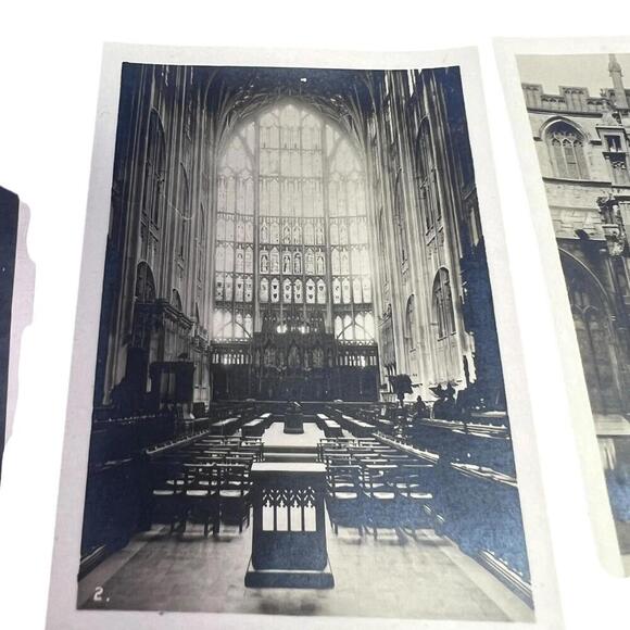 Vintage 1930s British Cathedral Photo Set 3.5x2.5” Souvenir Series 1–12 B&W - Picture 2 of 10